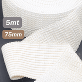 5 Meters Waistband Elastic Ecru 75mm - ACCESSOIRES LEDUC BV